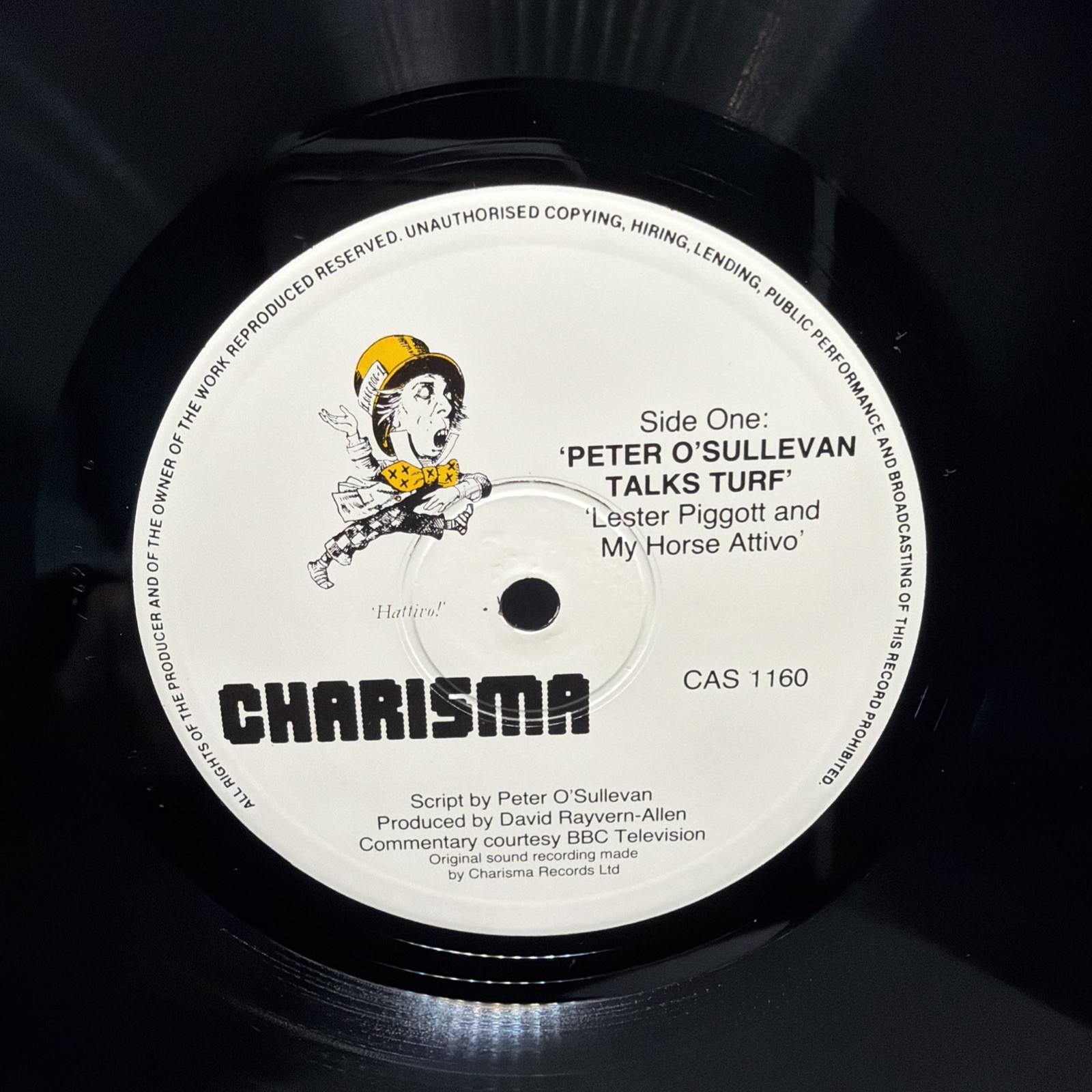 Peter O’Sullevan – Peter O’Sullevan Talks Turf – 1983 Charisma – EXCELLENT