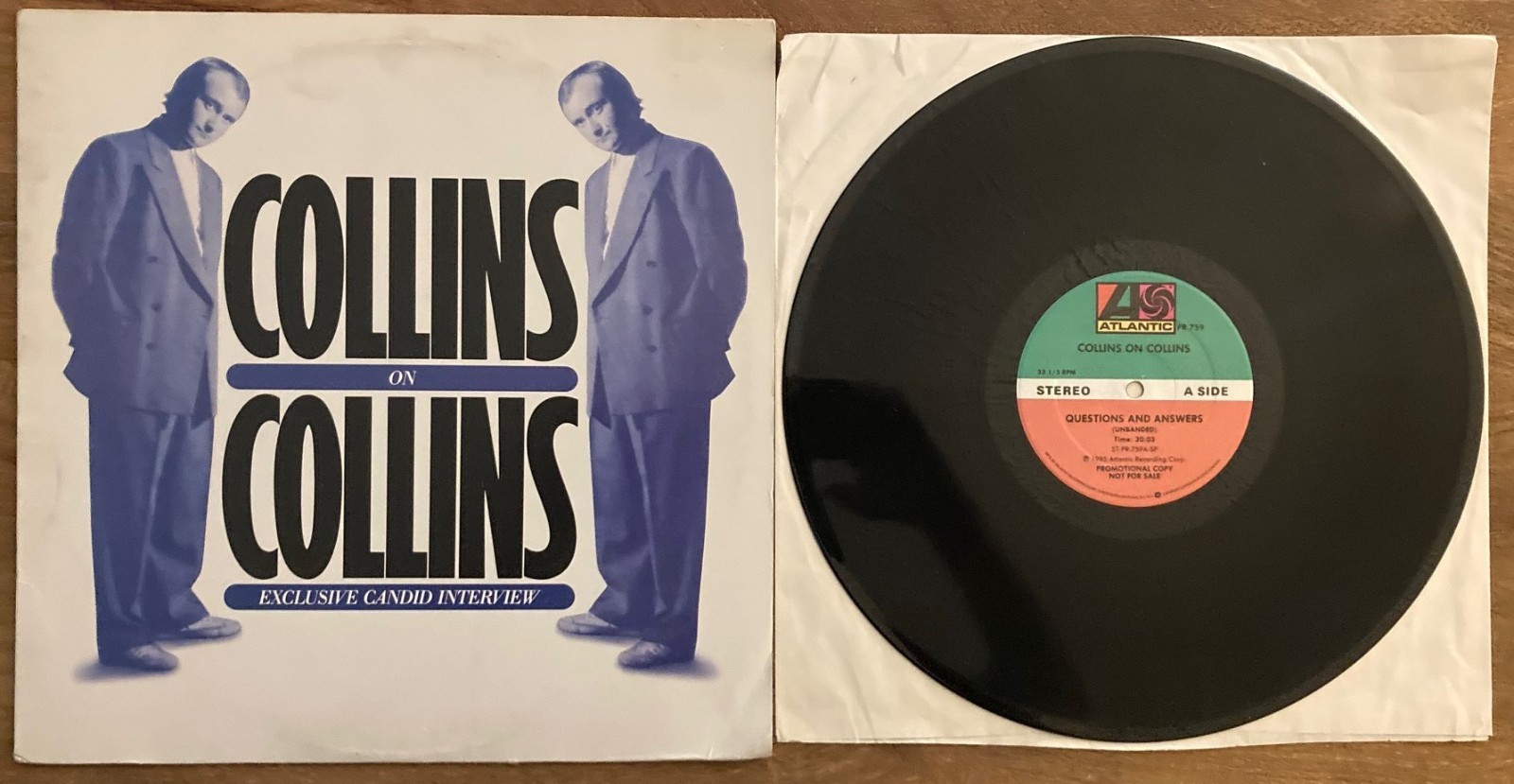 PHIL COLLINS Collins On Collins promotional radio show LP album with cue sheets