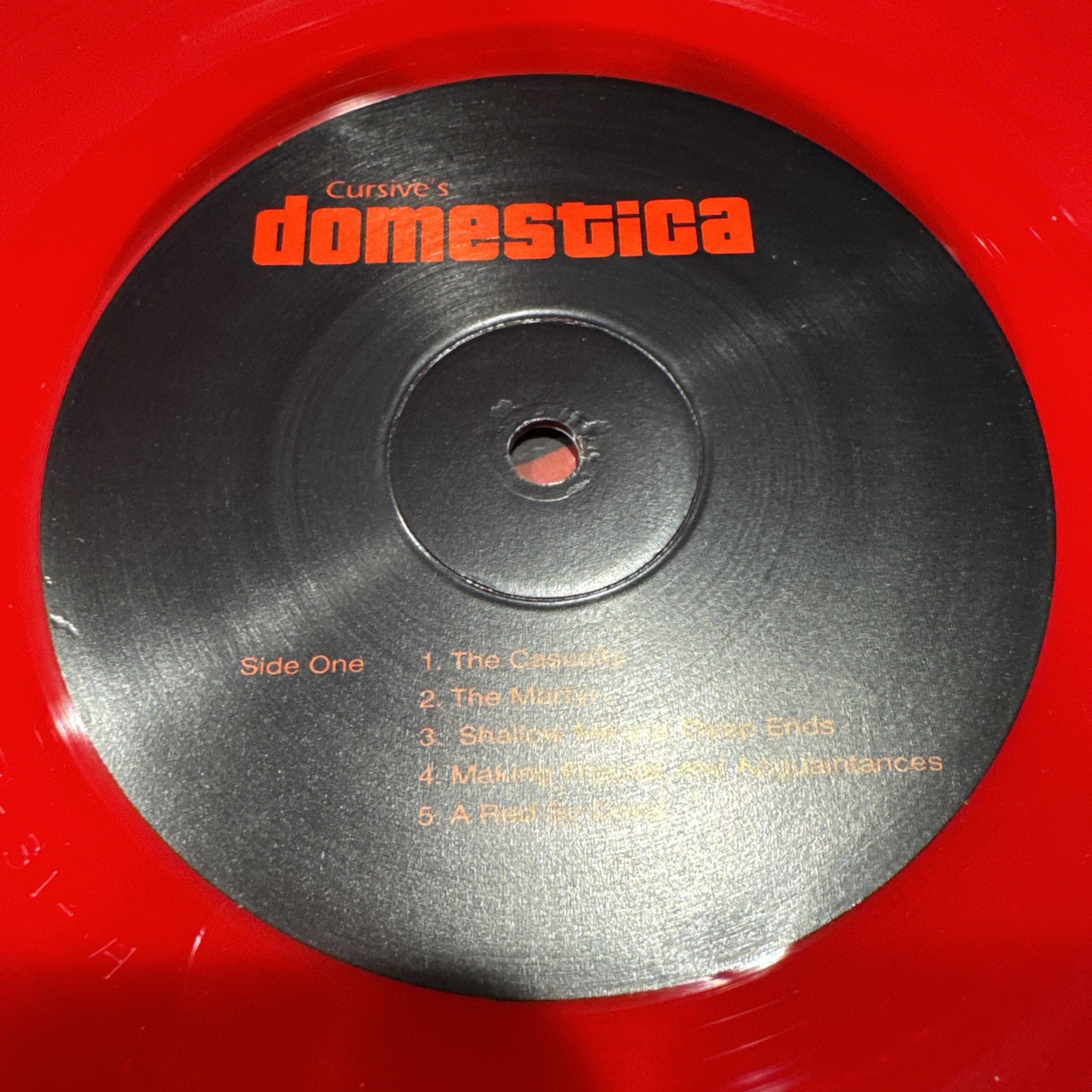 Cursive Domestica LP Vinyl Record Red Color