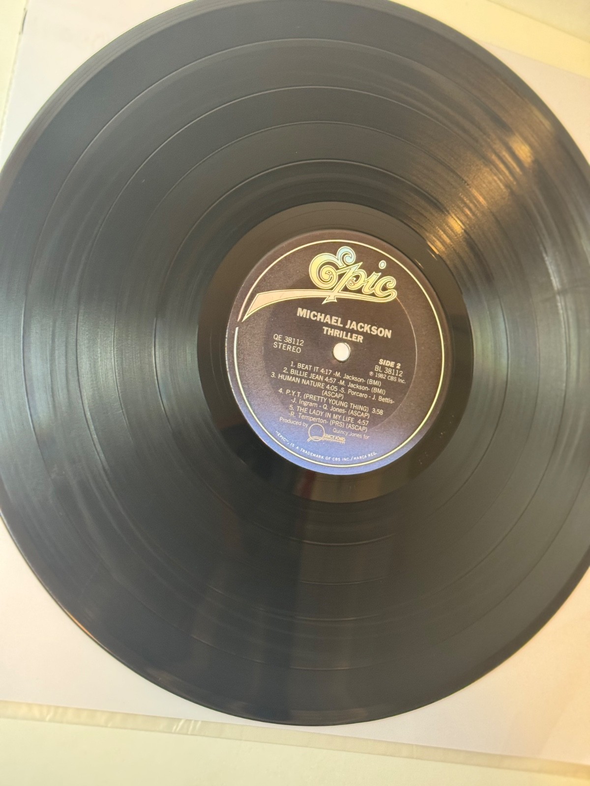 Michael Jackson Thriller OG First Press No MJ Credit W/ Sleeve Ultrasonic Clean