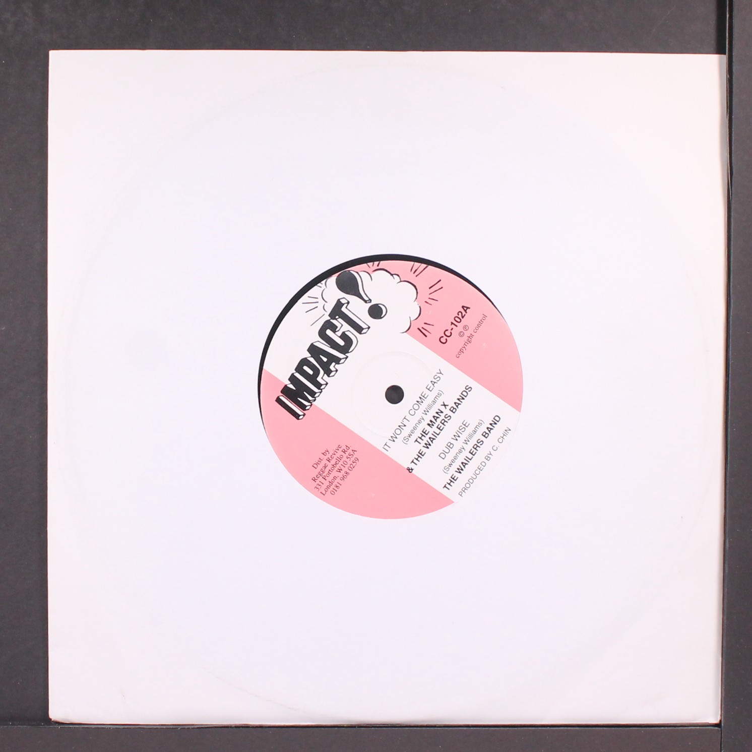 MAN X & WAILERS BAND: it won’t come easy / batman IMPACT 10″ Single 45 RPM UK