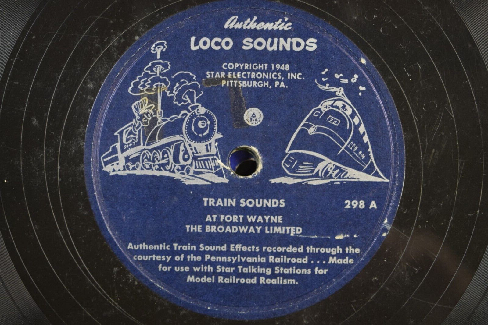 Train Sounds – 78 RPM Star Electronics – Pennsylvania General at Pittsburgh L28