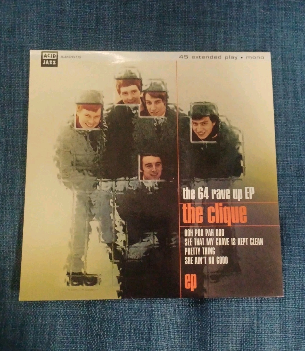 rare mod EP THE CLIQUE the 64 rave up… NEW OLD STOCK 7 inch vinyl acid jazz 45
