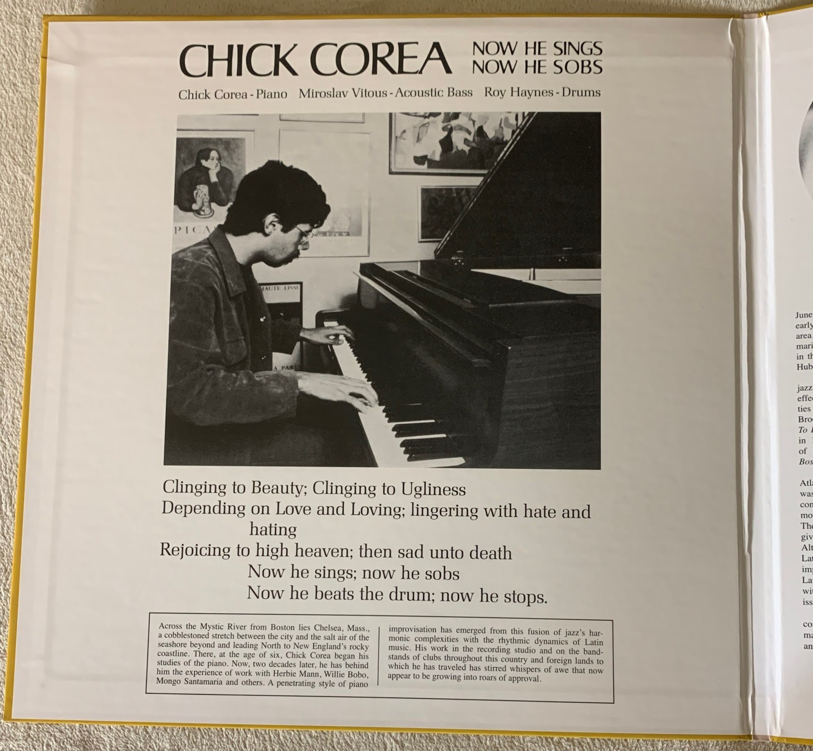 Chick Corea -Now He Sings, Now He Sobs -Blue Note – Solid State in bag w/sticker