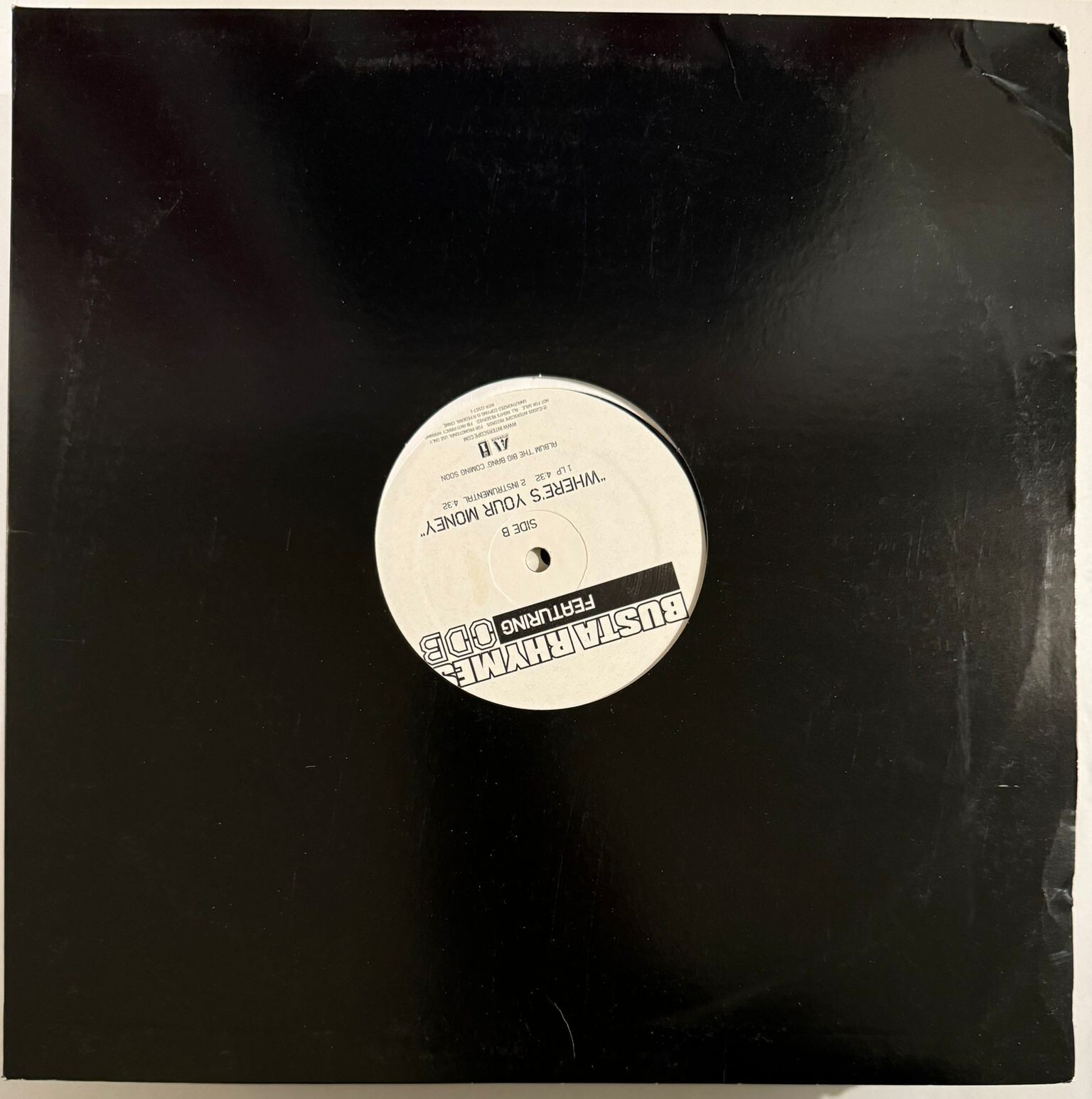 BUSTA RHYMES FEATURING O.D.B. – WHERE’S YOUR MONEY -VINYL EP 2005 INTERSCOPE A14