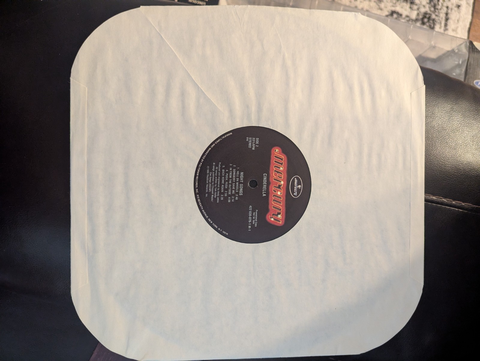 Cinderella Night Songs 1986 Gold Stamp PROMO LP Signed 2X 🔥 VVHTF SUPER RARE🔥