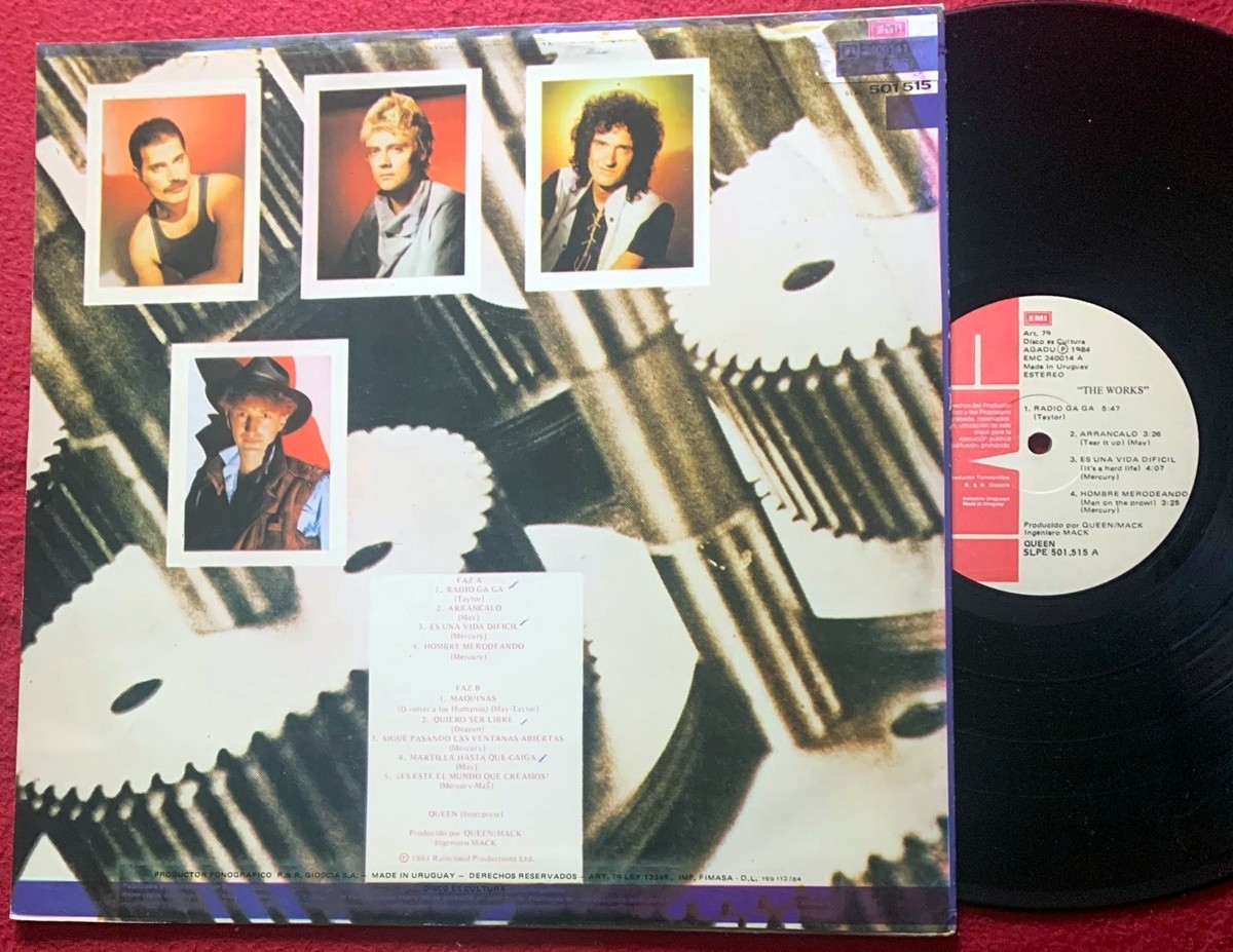 QUEEN – THE WORKS – Includes LYRICS SHEET – URUGUAY