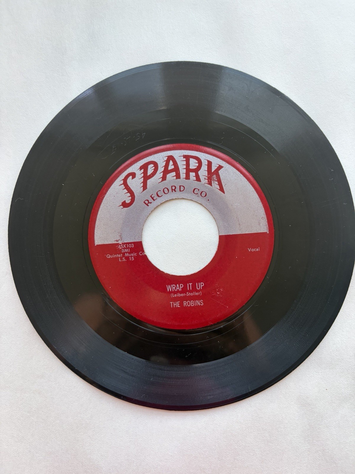 The Robins Riot in Cell Block #9 / Wrap It Up Spark 45 RPM Original R&B Doo Wop