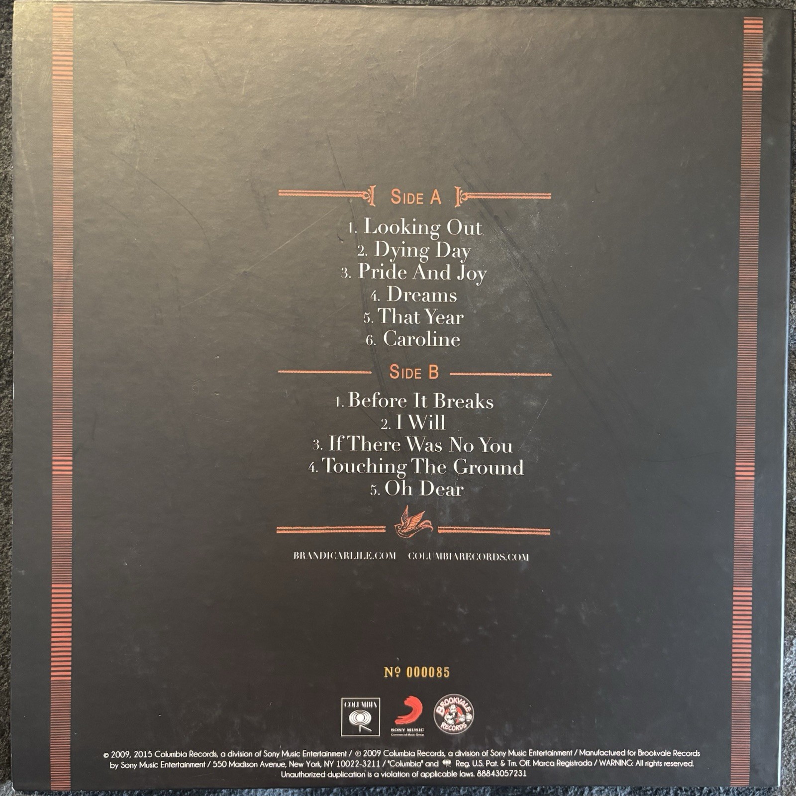 Brandi Carlile Give Up The Ghost NUMBERED COLORED VINYL 2016 Cola Brown 85/1000