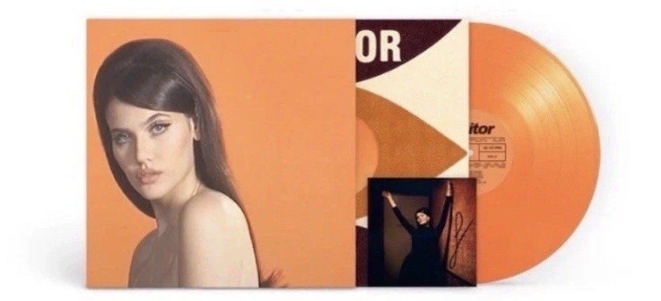Sienna Spiro-SIGNED art card Translucent Orange VISITOR Vinyl LPSEALED Atl Cover
