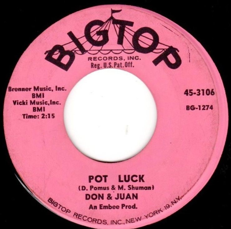 Don & Juan – Two Fools Are We / Pop Luck: 1962 Doo Wop 45; VG++