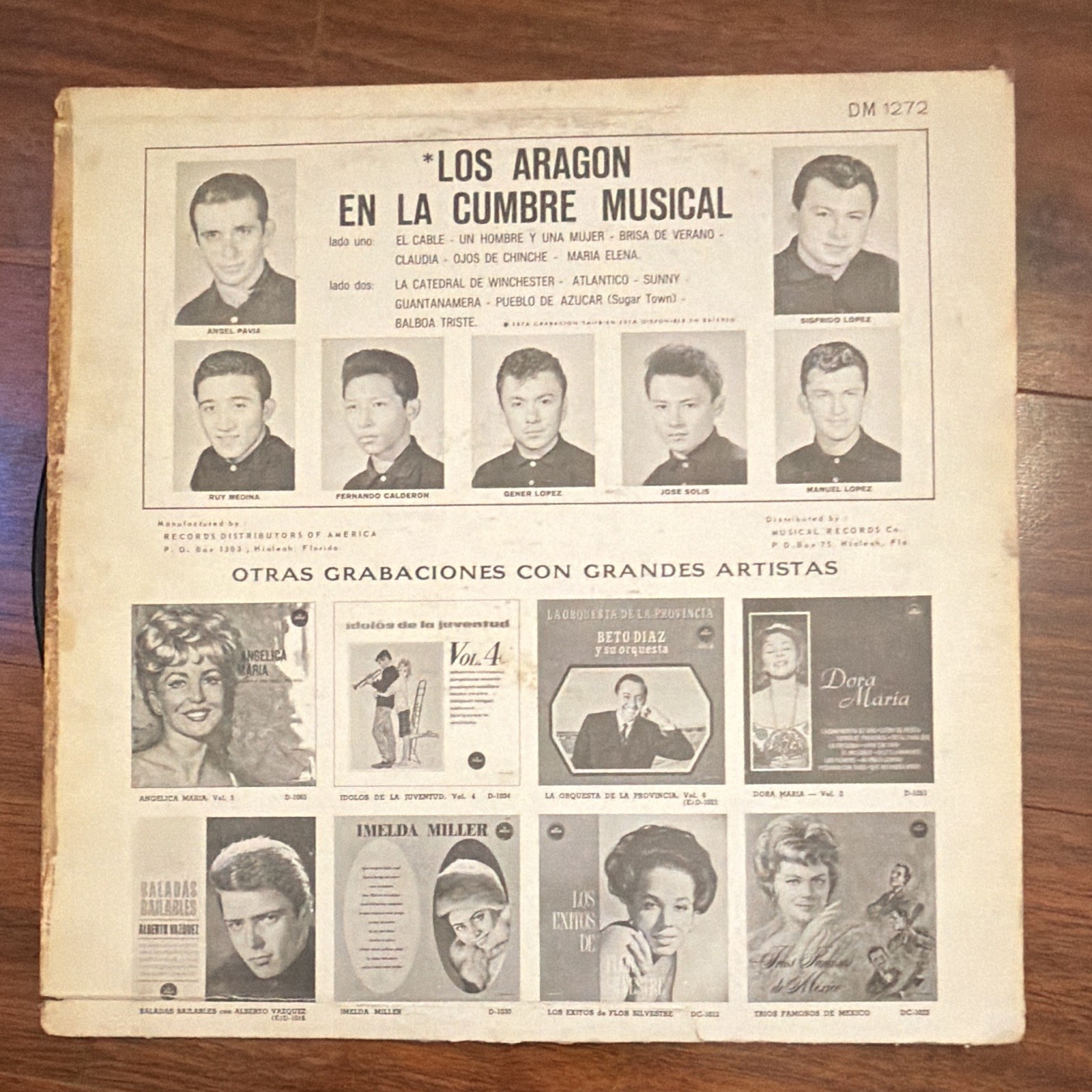 Los Aragon En La Cumbre Musical Musart 12″ Vinyl LP Latin Spanish
