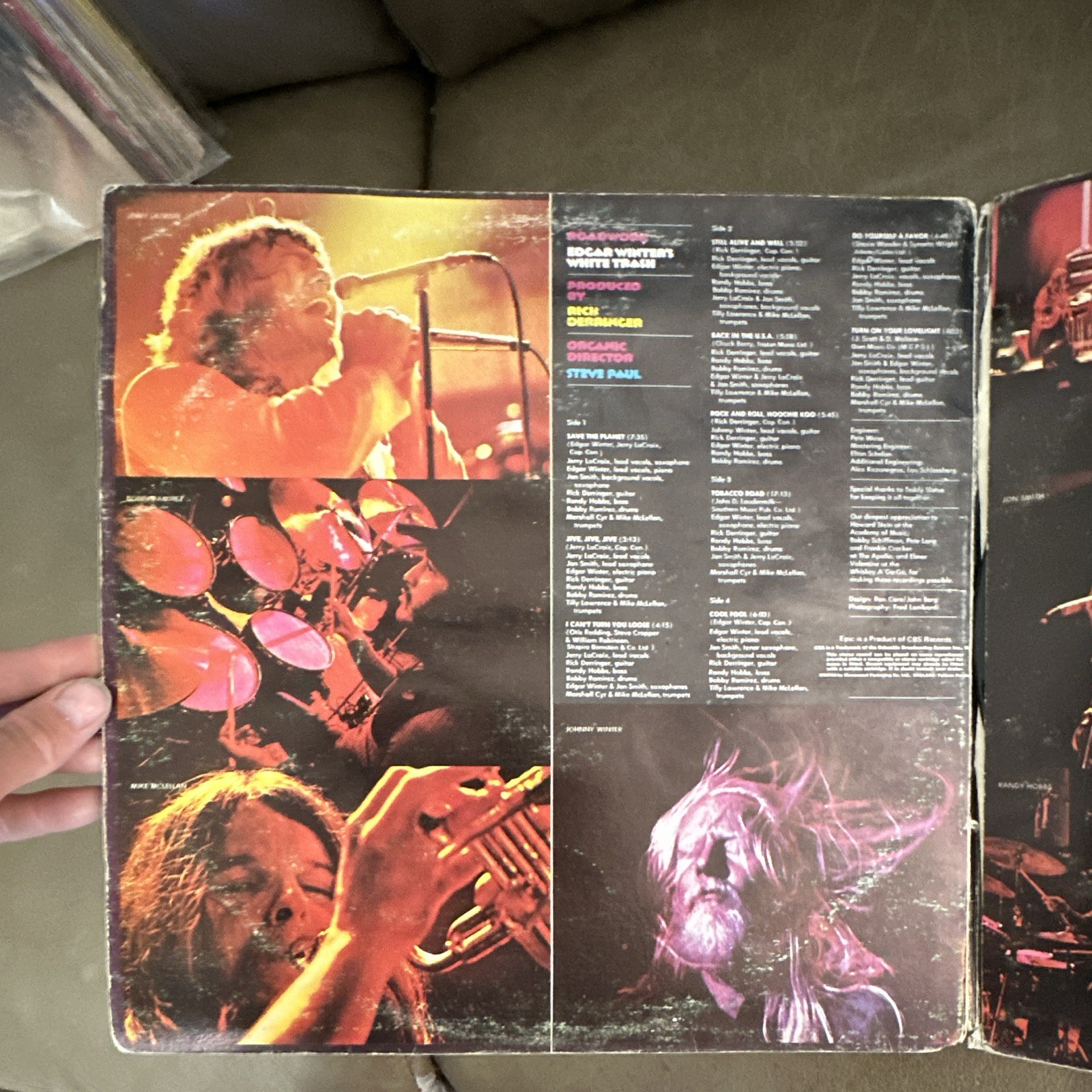 Edgar Winter’s White Trash Roadwork Double LP Vinyl Epic 1972 Rock