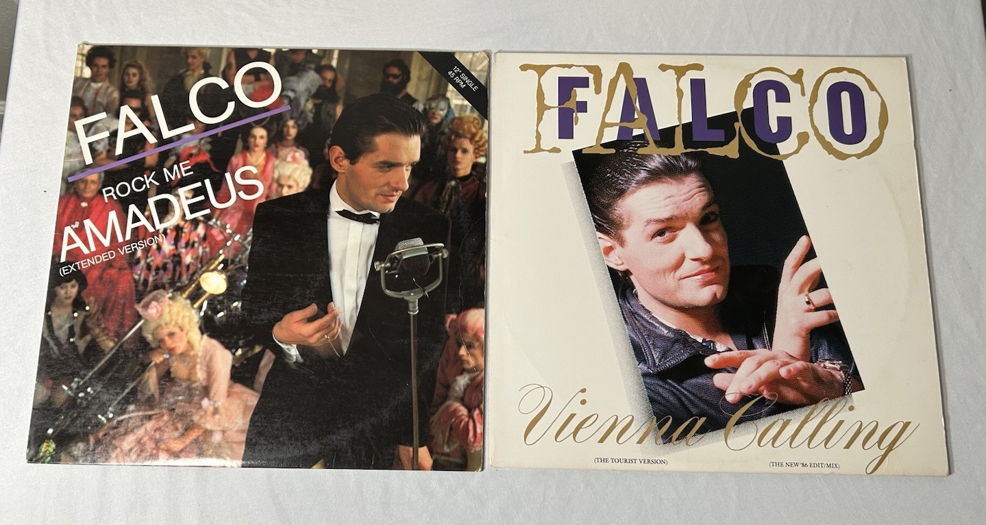 FALCO 12” Vinyl Record Bundle Vienna Calling Rock Me Amadeus Tourist Tropical