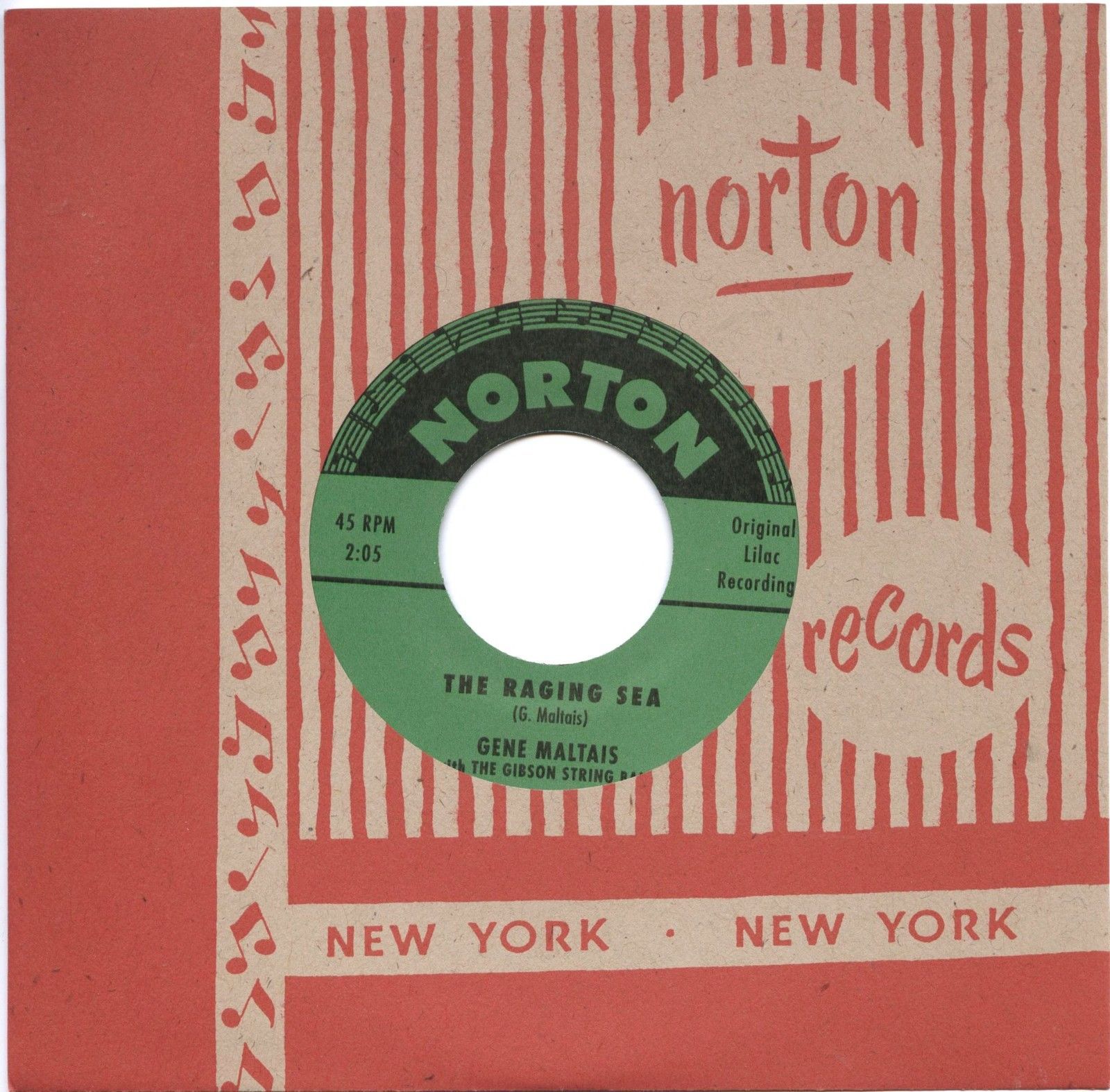 GENE MALTAIS Raging Sea / Gangwar 7″ NEW flat duo jets rockabilly hasil adkins