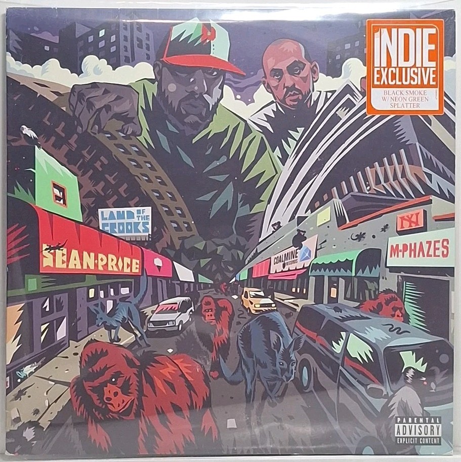 Sean Price & M-Phazes Land of the Crooks LP (Green Smoke Vinyl) [Like NEW] Vinyl