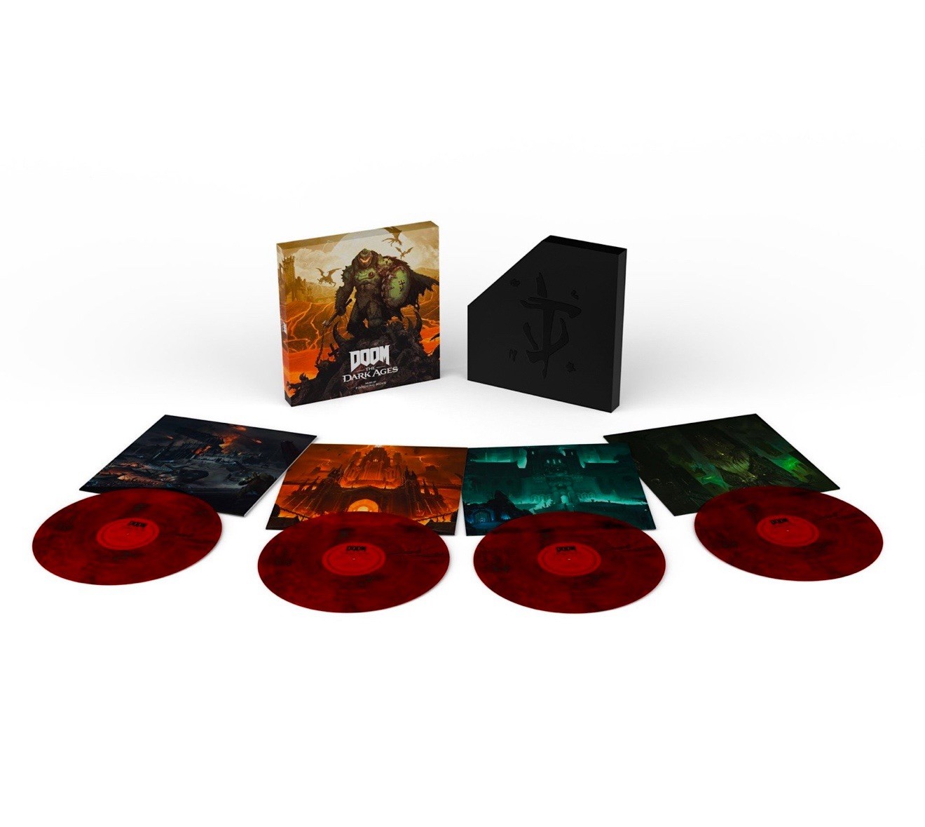 DOOM: The Dark Ages Laced Records Exclusive 4LP Vinyl Boxset Red & Black Marble