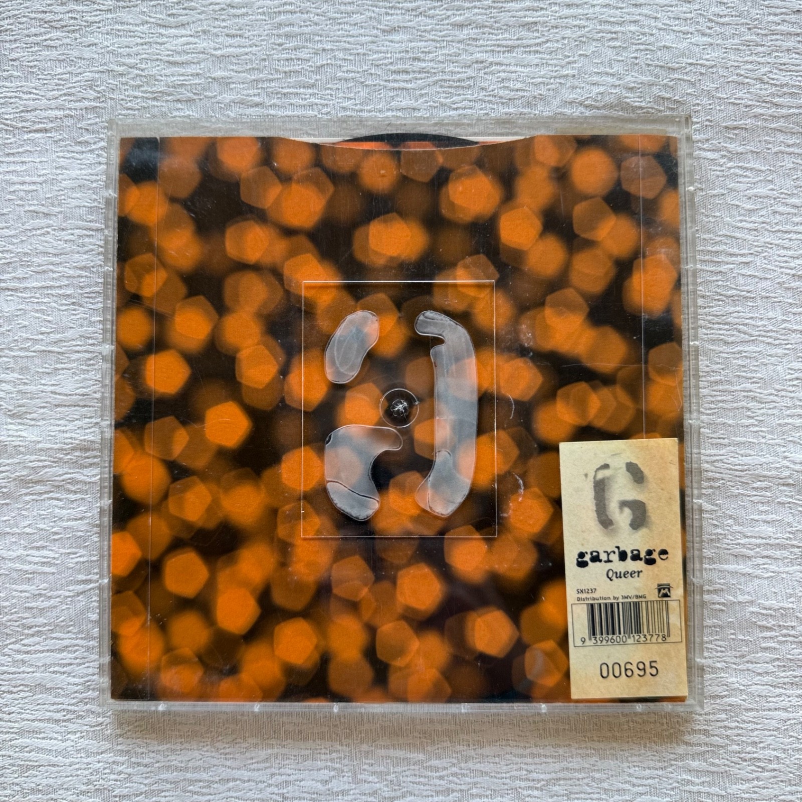 Garbage Queer 7” Vinyl SX1237 1995 UK Mushroom Numbered w/ Case Insert Rare