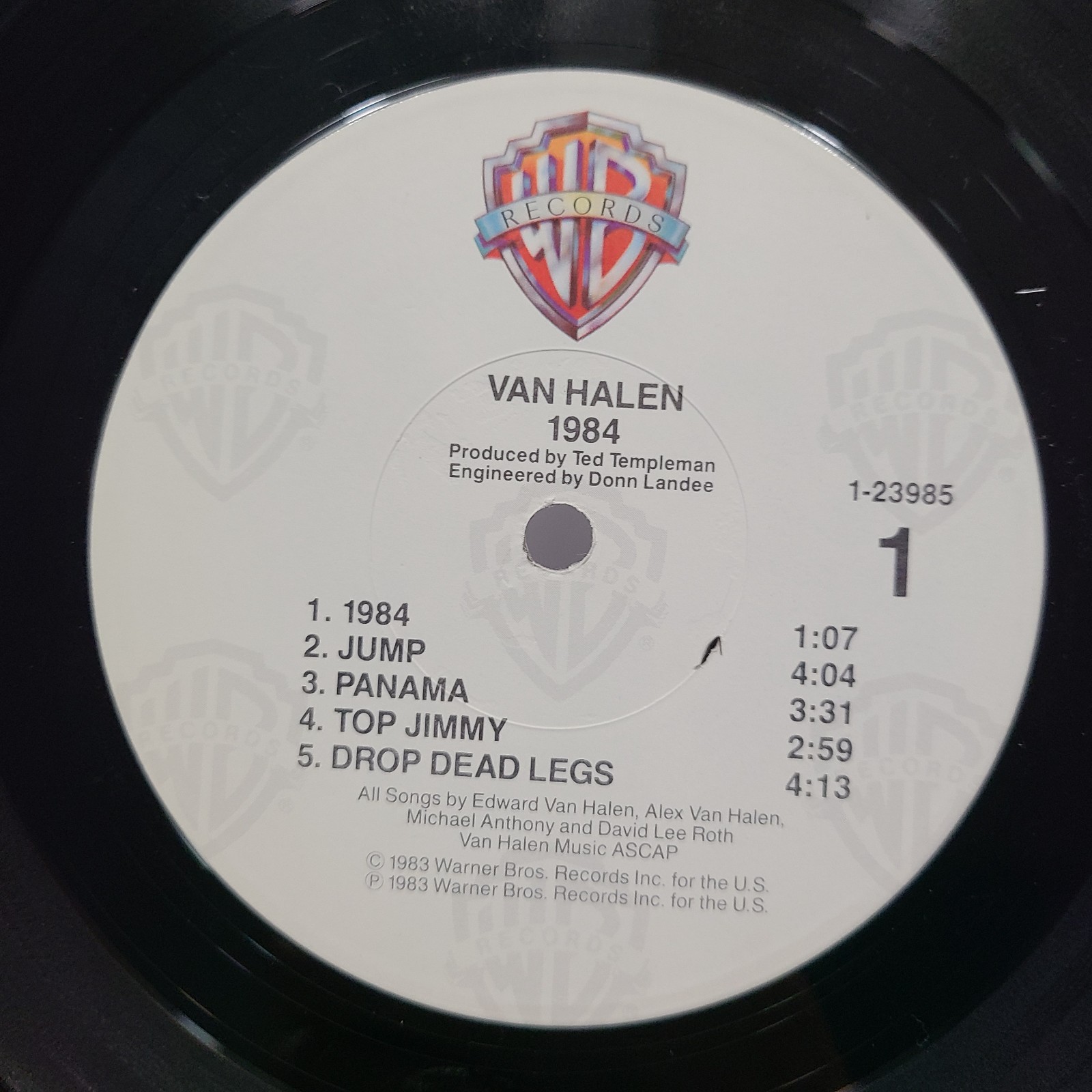 Van Halen 1984 LP Warner Bros 1983 EX Vinyl Original Press w/ Inner Sleeve Nice!