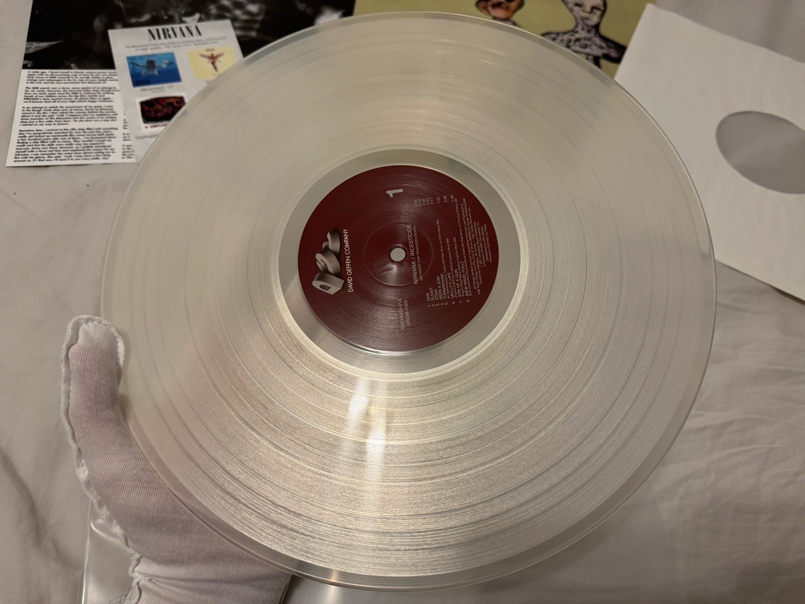Nirvana Incesticide Clear Vinyl LP 2011 ORG Music Pallas Press ORGM-1005 VG+