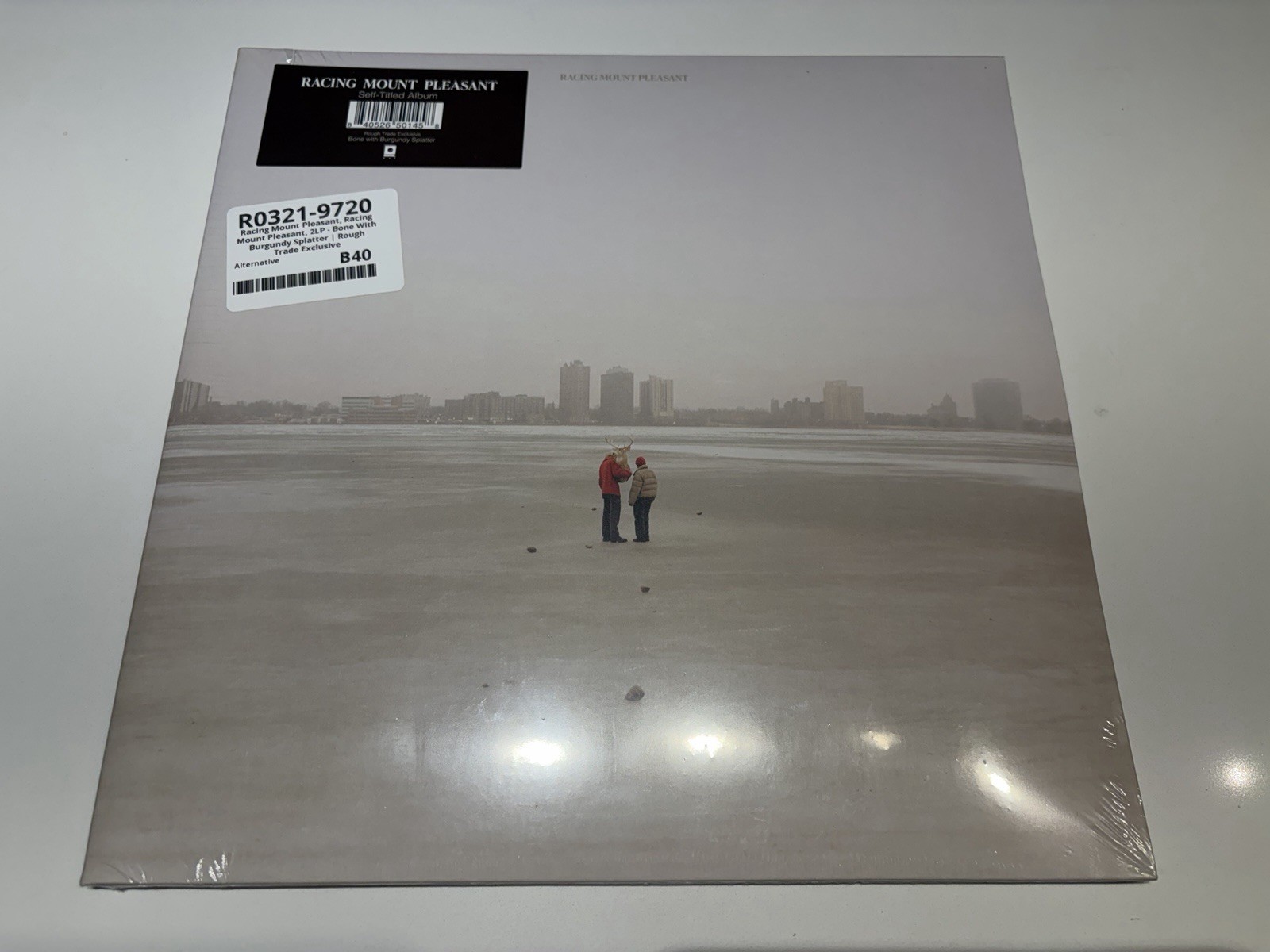 Racing Mount Pleasant – Bone With Burgundy Splatter 2LP – Rough Trade Exclusive