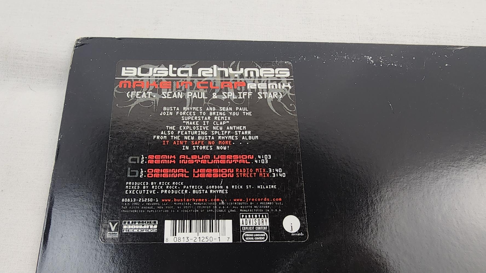 Busta Rhymes Make It Clap Vinyl Record – J Records