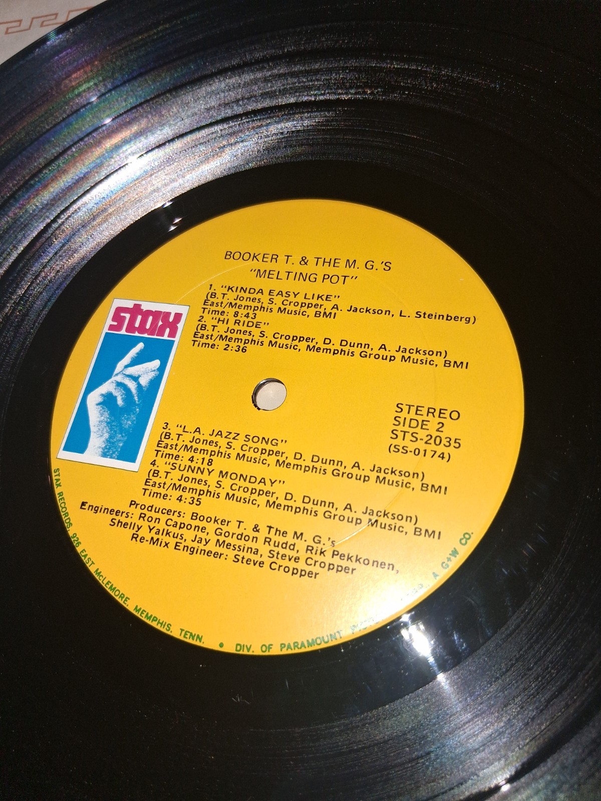 BOOKER T & THE M.G’s – Melting Pot ~STAX 2035 {orig} w/Duck Dunn & Steve Cropper