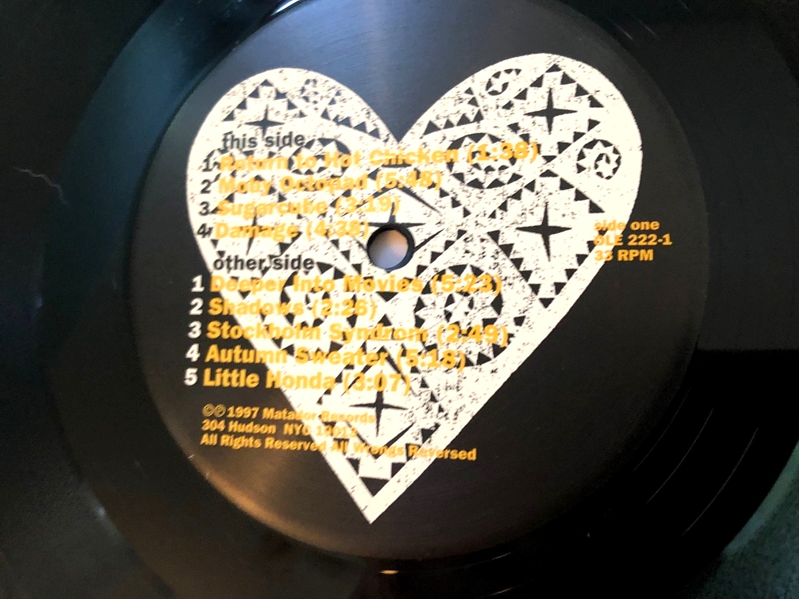 YO LA TANGO “I Can Hear The Heart Beatin As One” Vinyl Records 2xLP Matador 1997