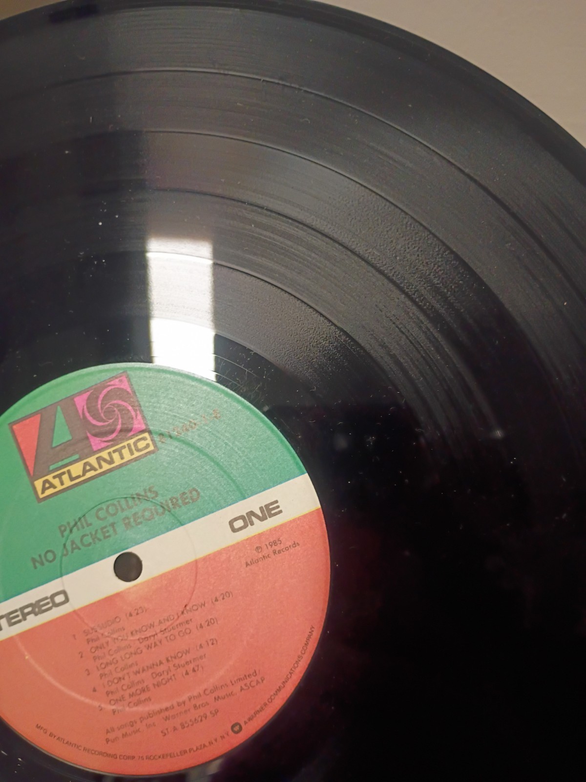 Phil Collins No Jacket Required 1985 Vinyl Record Album Shrink Hype Stickers