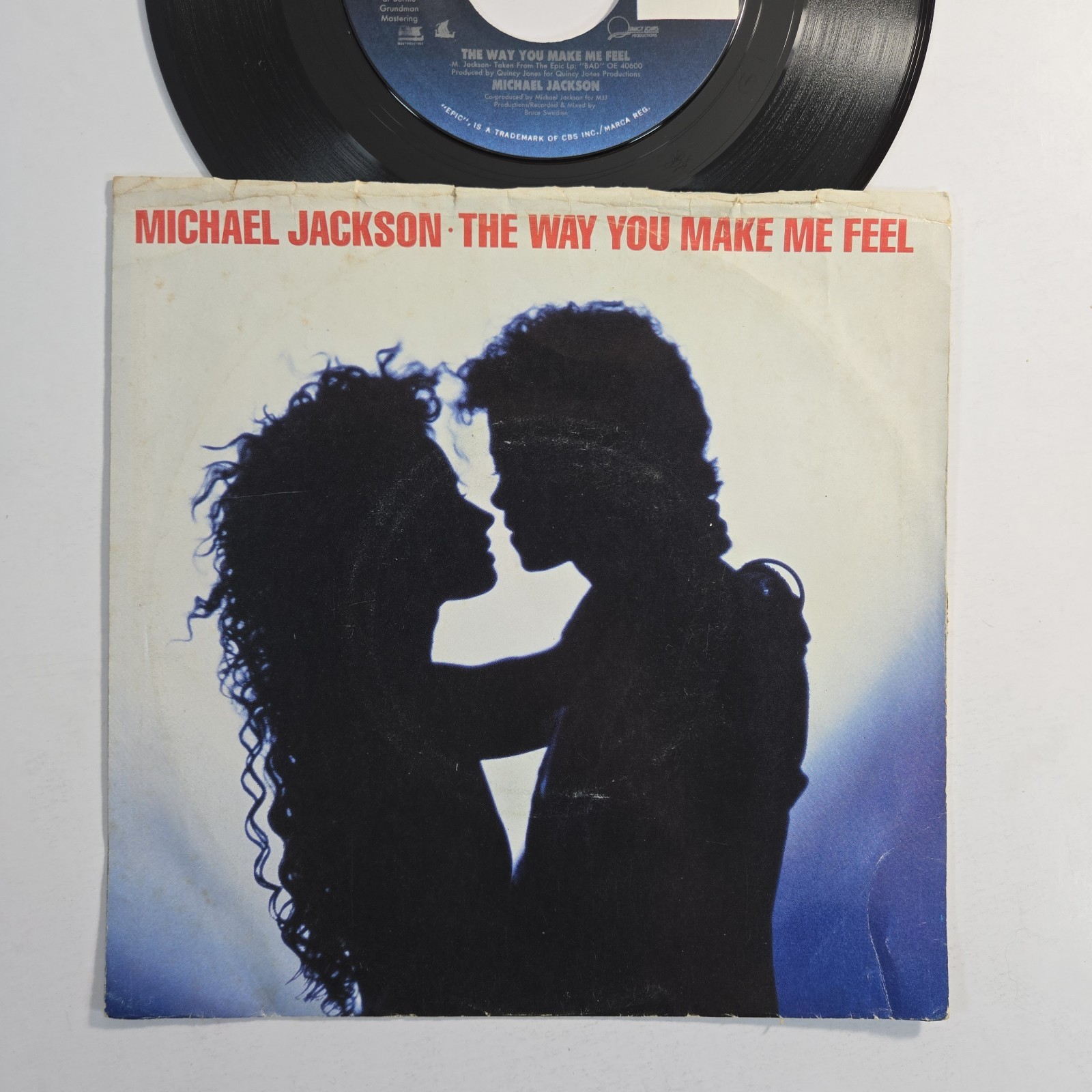 Michael Jackson “The Way You Make Me Feel” 45 Vg+ Tested Picture Sleeve Worn