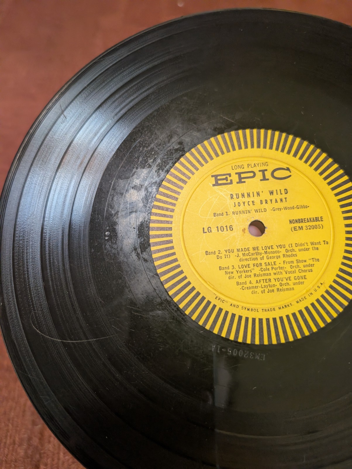 Joyce Bryant Runnin’ Wild 1954 Epic RARE Vocal Jazz 10″ LP