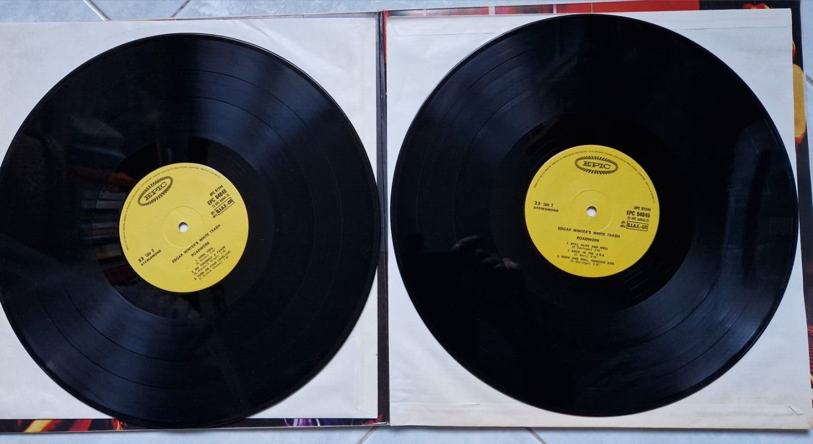 2LP 12″ Roadwork-Edgar Winter’s white trash EPC 64845 Italy 1972