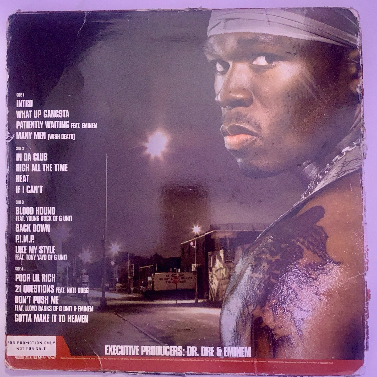 50 Cent Get Rich or Die Tryin’ Vinyl 2x LP Record 2003 G Unit Shady Aftermath EX