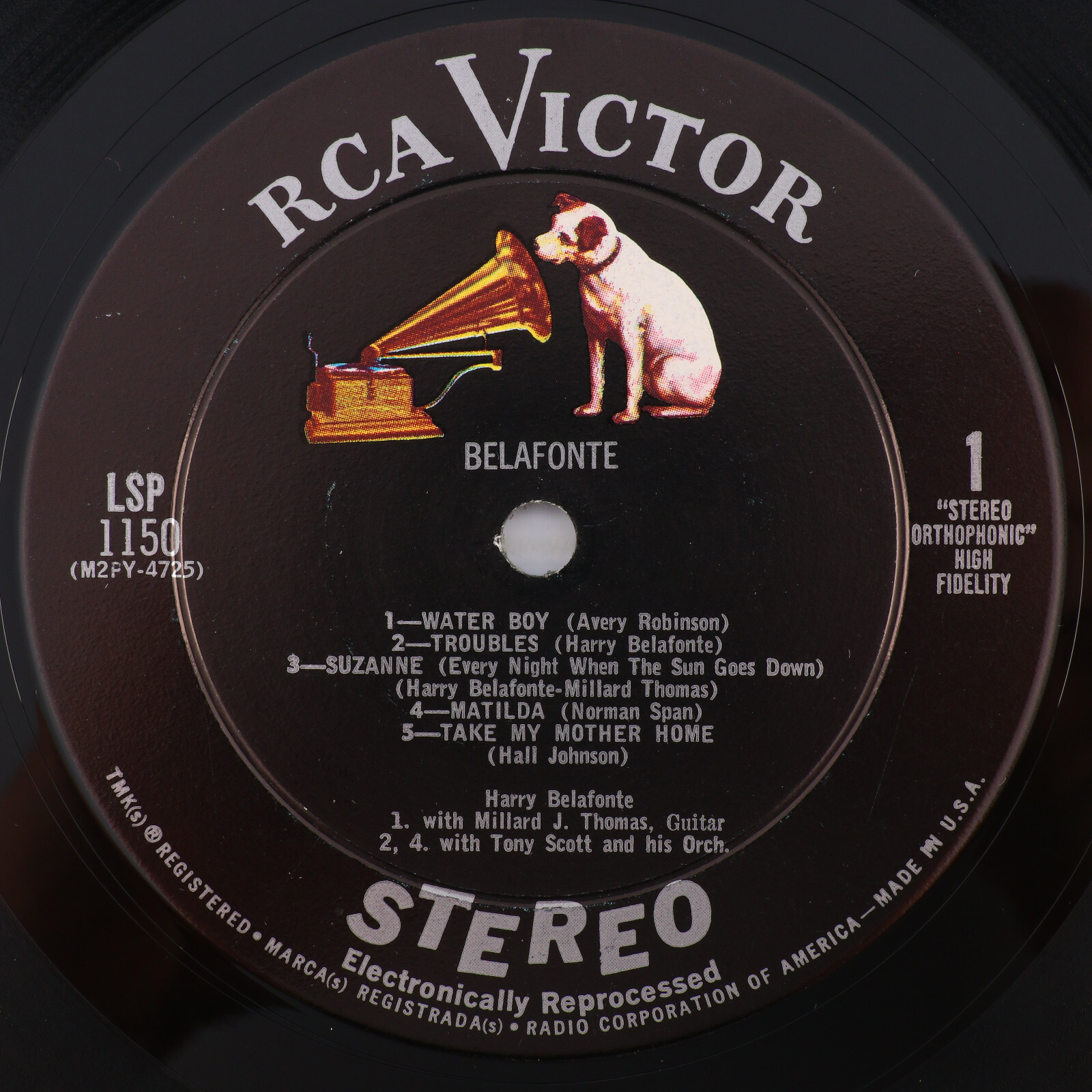 Belafonte – Self Titled – 1961 Stereo 12″ LP Record Hollywood Reissue LSP 1150