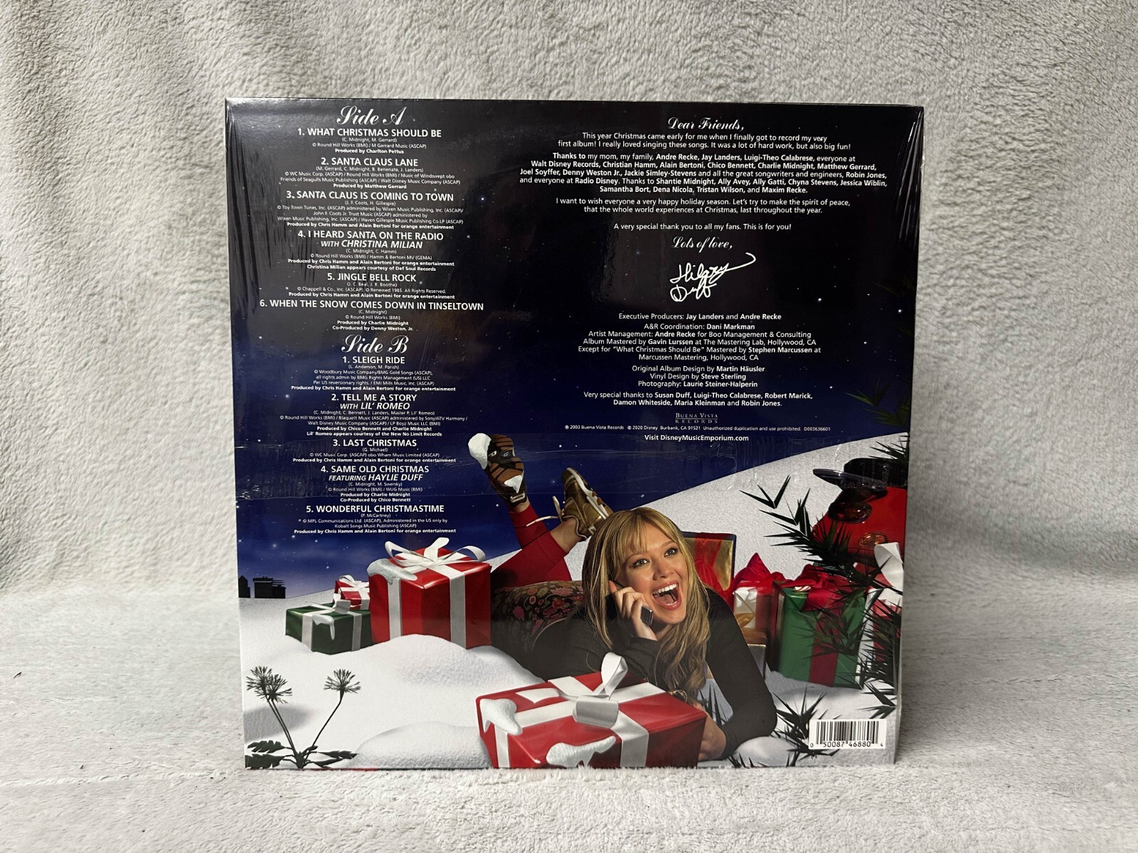 Santa Claus Lane (2020) • Hilary Duff • NEW/SEALED Red White Splatter Vinyl LP