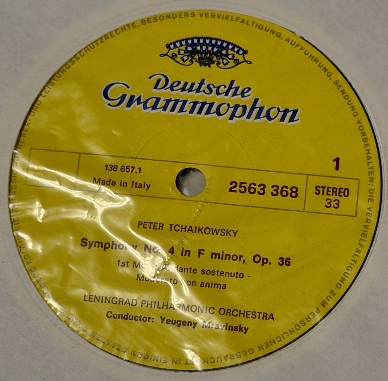 Tchaikovsky Symphonies 4 5 6 3LP Box Set Deutsche Grammophon Mravinsky AS-IS