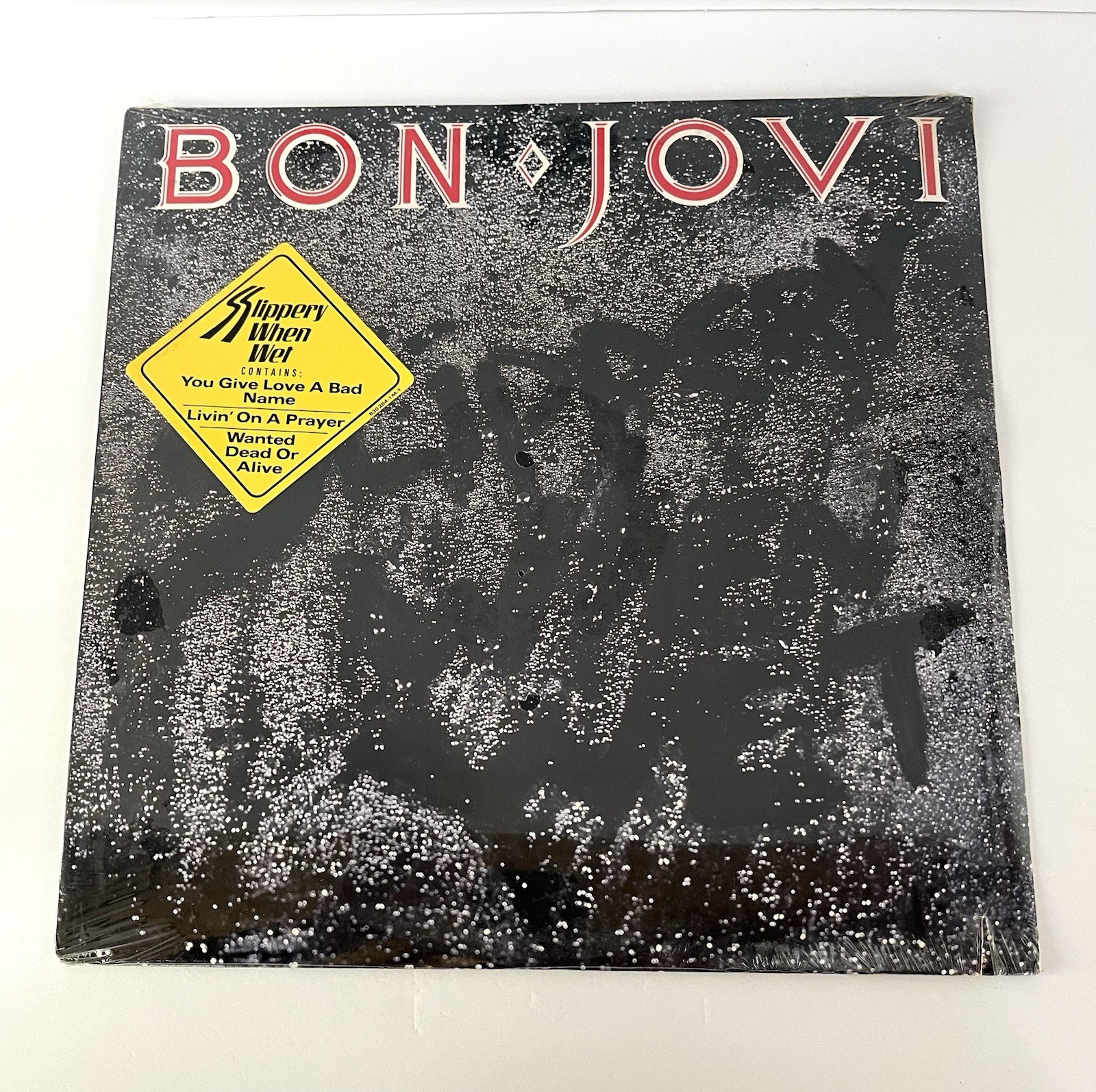 BON JOVI SLIPPERY WHEN WET FACTORY SEALED MINT WITH HYPE STICKER MERCURY 830 264