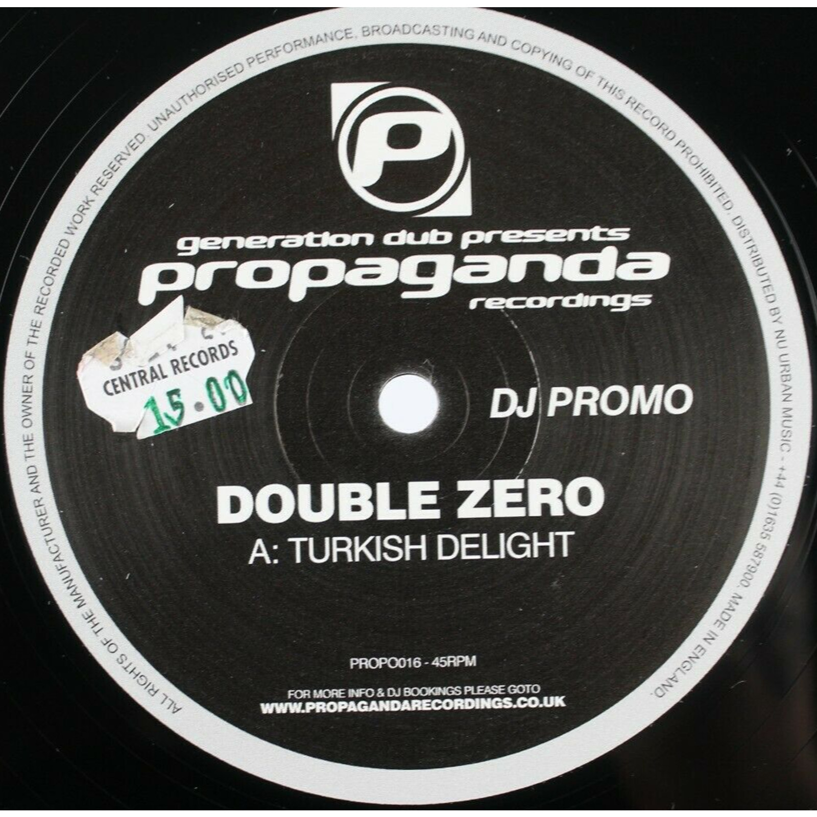 DOUBLE ZERO TURKISH DELIGHT & JAYDEN 12″ UK DNB DJ DRUM AND BASS OOP HTF DJ