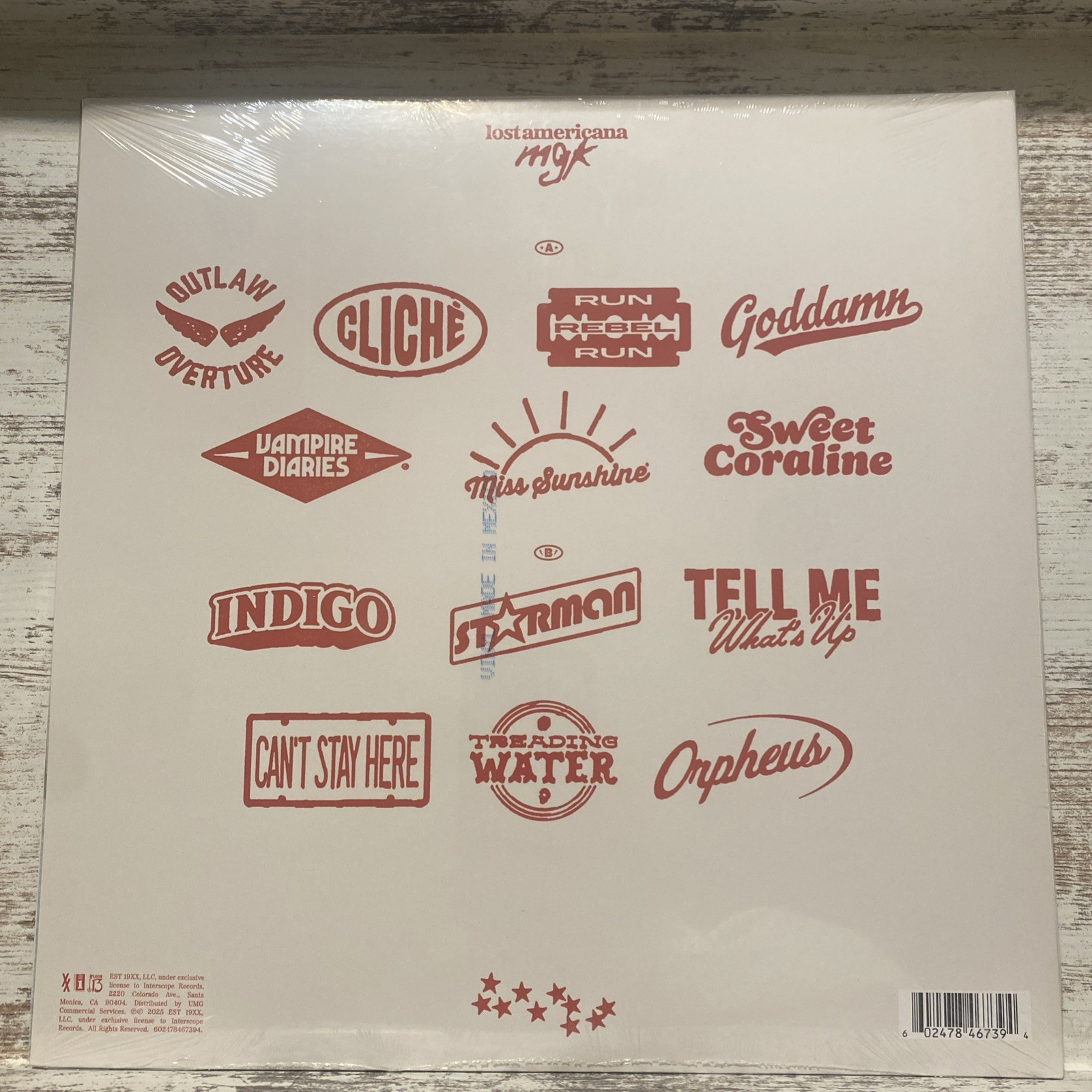 MGK Machine Gun Kelly Lost Americana Exclusive Azure Blue Vinyl + Poster + Alt