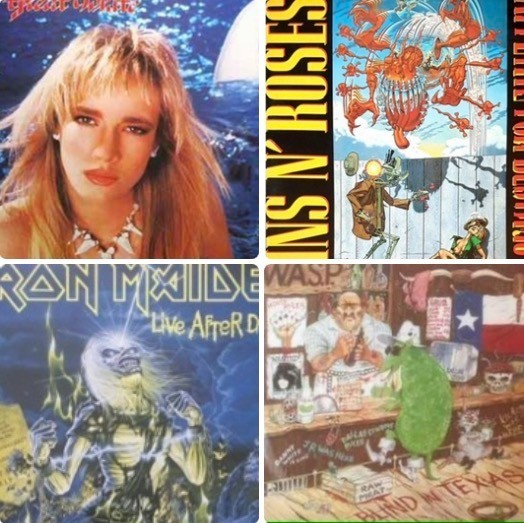 20+ vinyl RARE Heavy Metal lot guns roses ban covr iron maiden waspgreatwhiteton