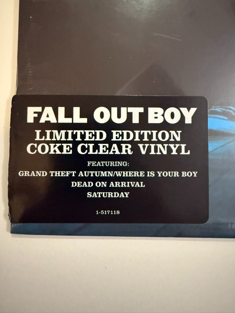 SEALED! Fall Out Boy – Take This To Your Grave – Ltd Ed of 950 on Clear Vinyl