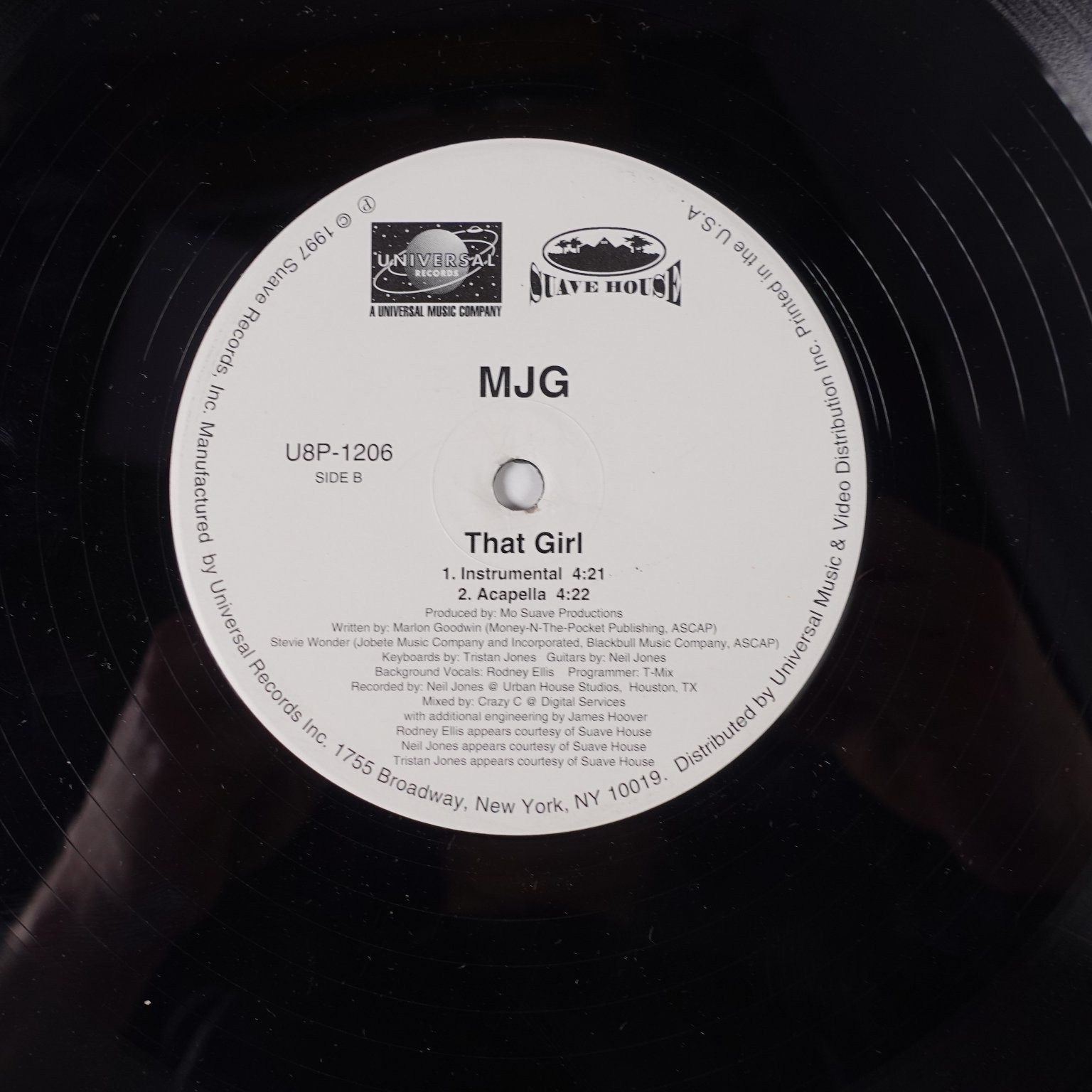 MJG – That Girl 12″ Single Record 1997 Suave House Universal Hip Hop Rap