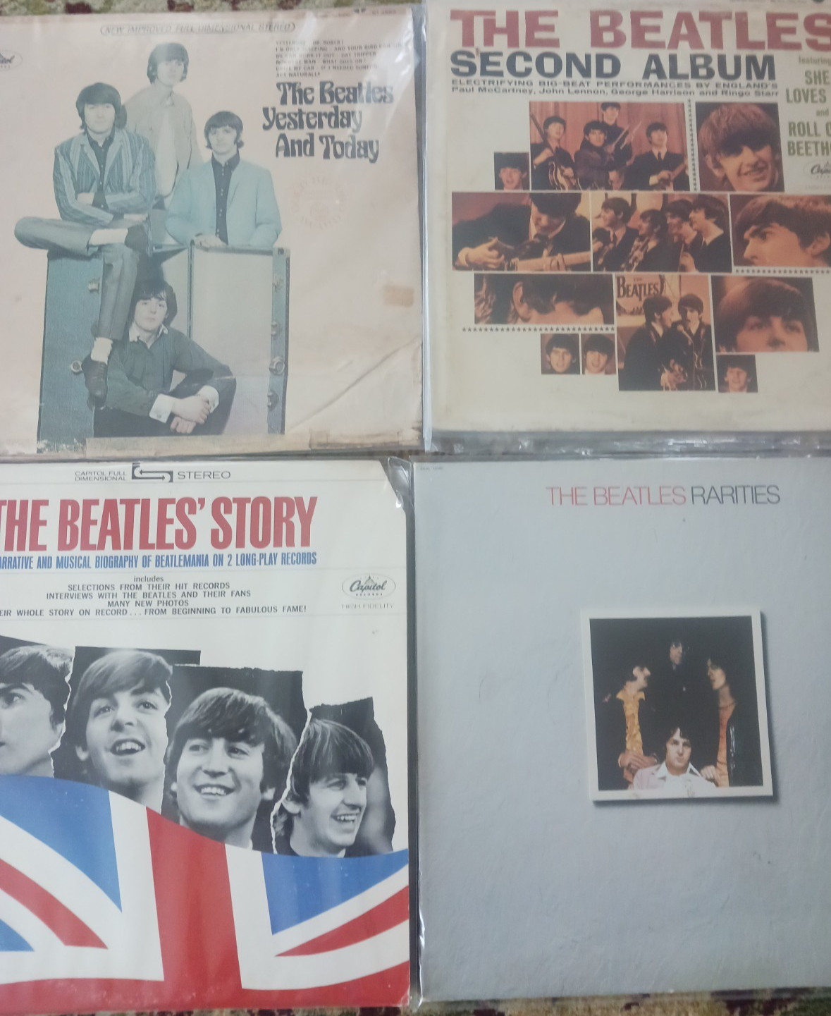 Beatles vinyl lot x 4 * Yesterday and Today * Rarities * Second * Story * VG+EX