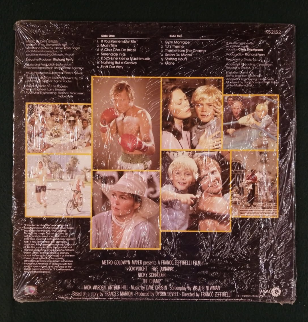 THE CHAMP Soundtrack LP 1979 1st Press UK Planet K-52152 Shrink/STRAWBERRY/Teste