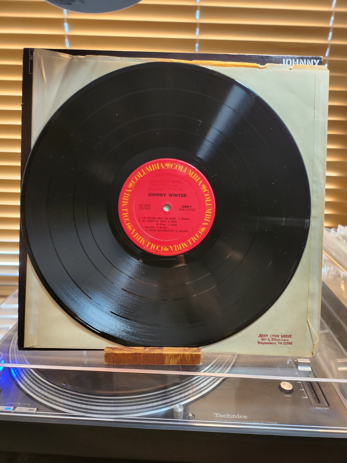 Johnny Winter, Johnny Winter, 1970’s Columbia Stereo, CS-9826, VG+/VG+