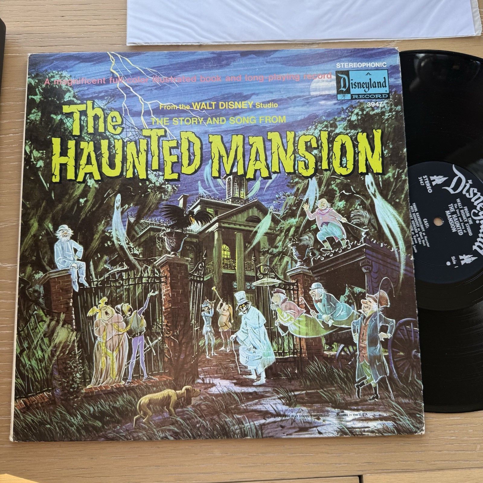 1973 Walt Disney Studio Disneyland Haunted Mansion US LP +Original Booklet VG+