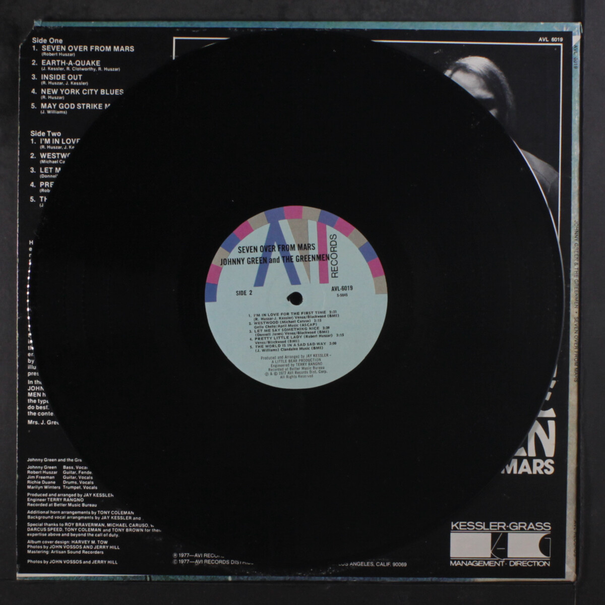 JOHNNY GREEN & GREENMEN: seven over from mars AVI 12″ LP 33 RPM Hear!