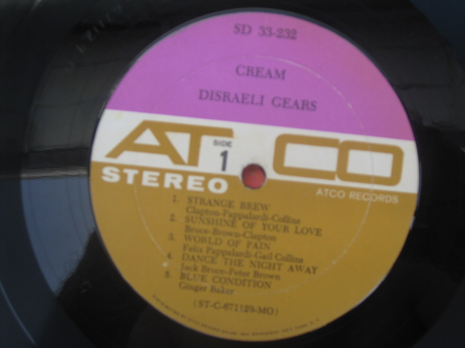 Cream Disraeli Gears SD 33-232 Orig LP