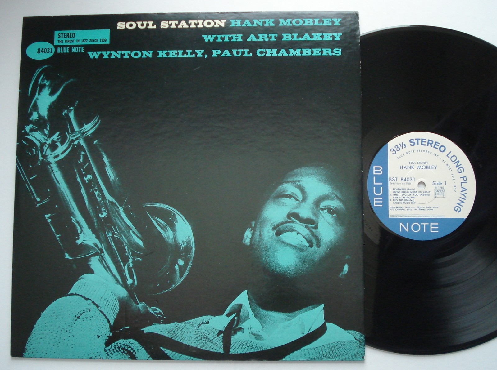 HANK MOBLEY Soul Station VG++ BLUE NOTE 1984 jazz vinyl album LP France