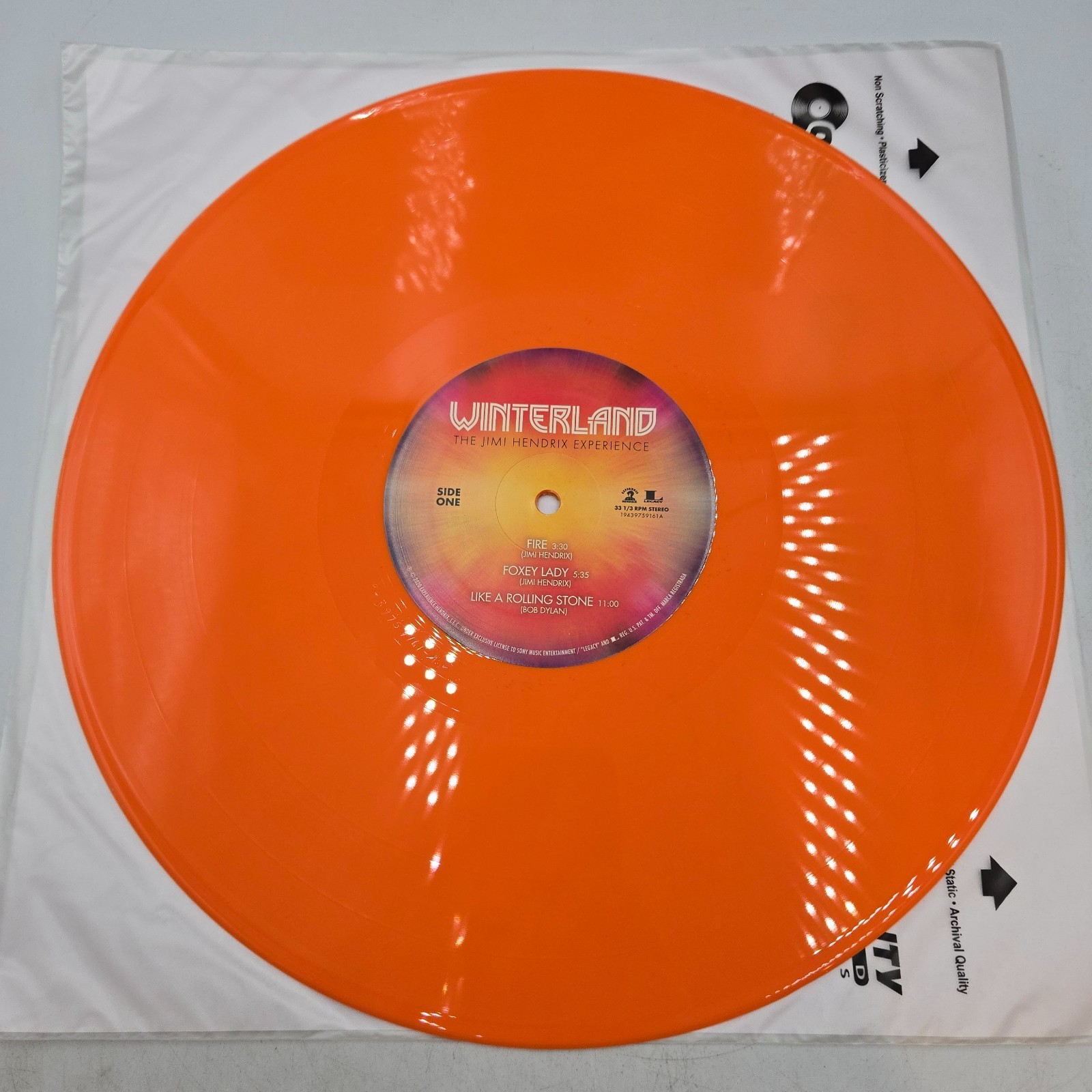 The Jimi Hendrix Experience Winterland Exclusive Orange Vinyl LP Limited